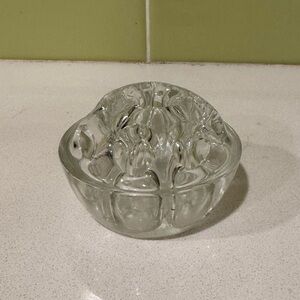 Vintage Clear Glass Flower Frog